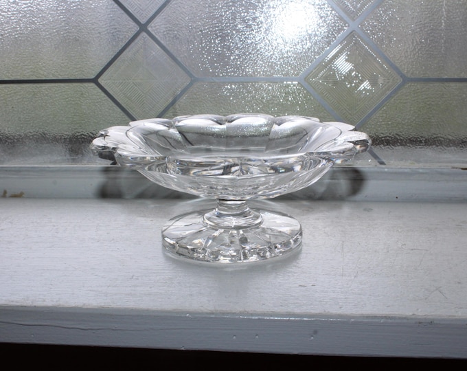 Vintage Cut Crystal Pedestal Candy Dish Compote