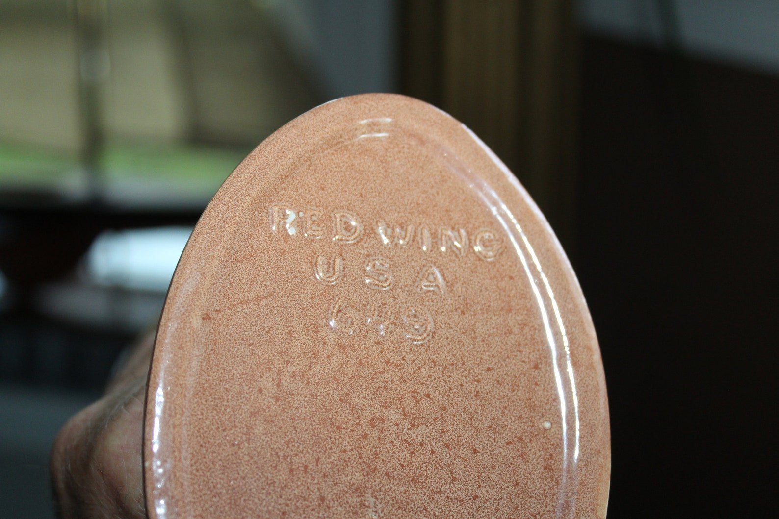 Mid Century Red Wing Pottery Vase 1950s Glossy Brown 649 Etsy