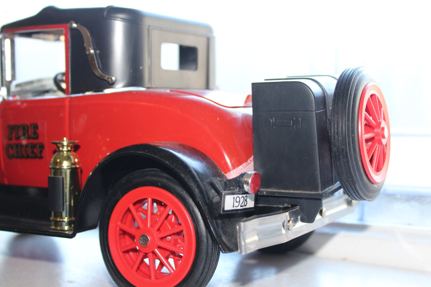 Jim Beam Fire Chief's Car 1928 Model A Decanter Vintage 1970s with