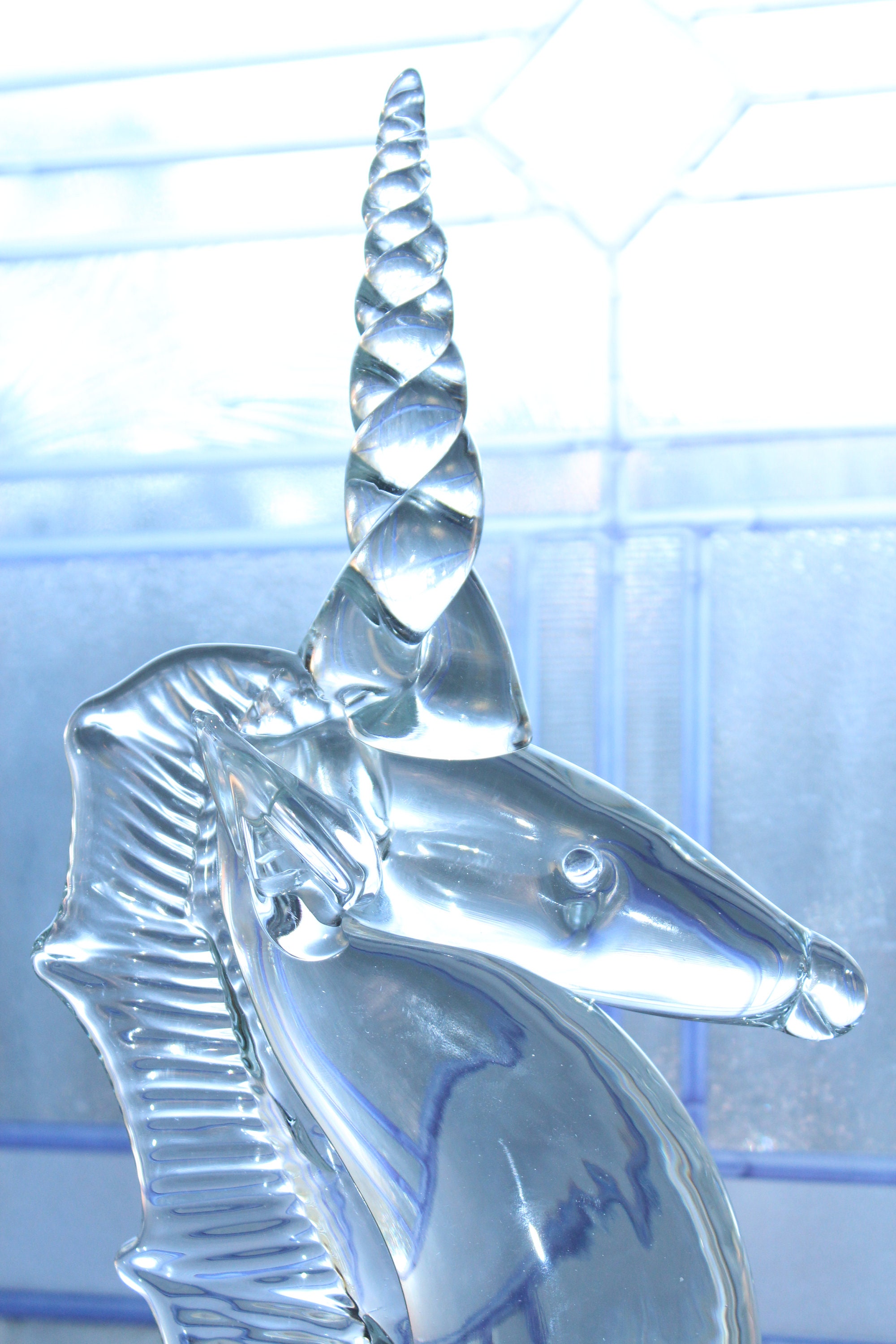 Large Unicorn Figure Handmade Ultima Crystal Art