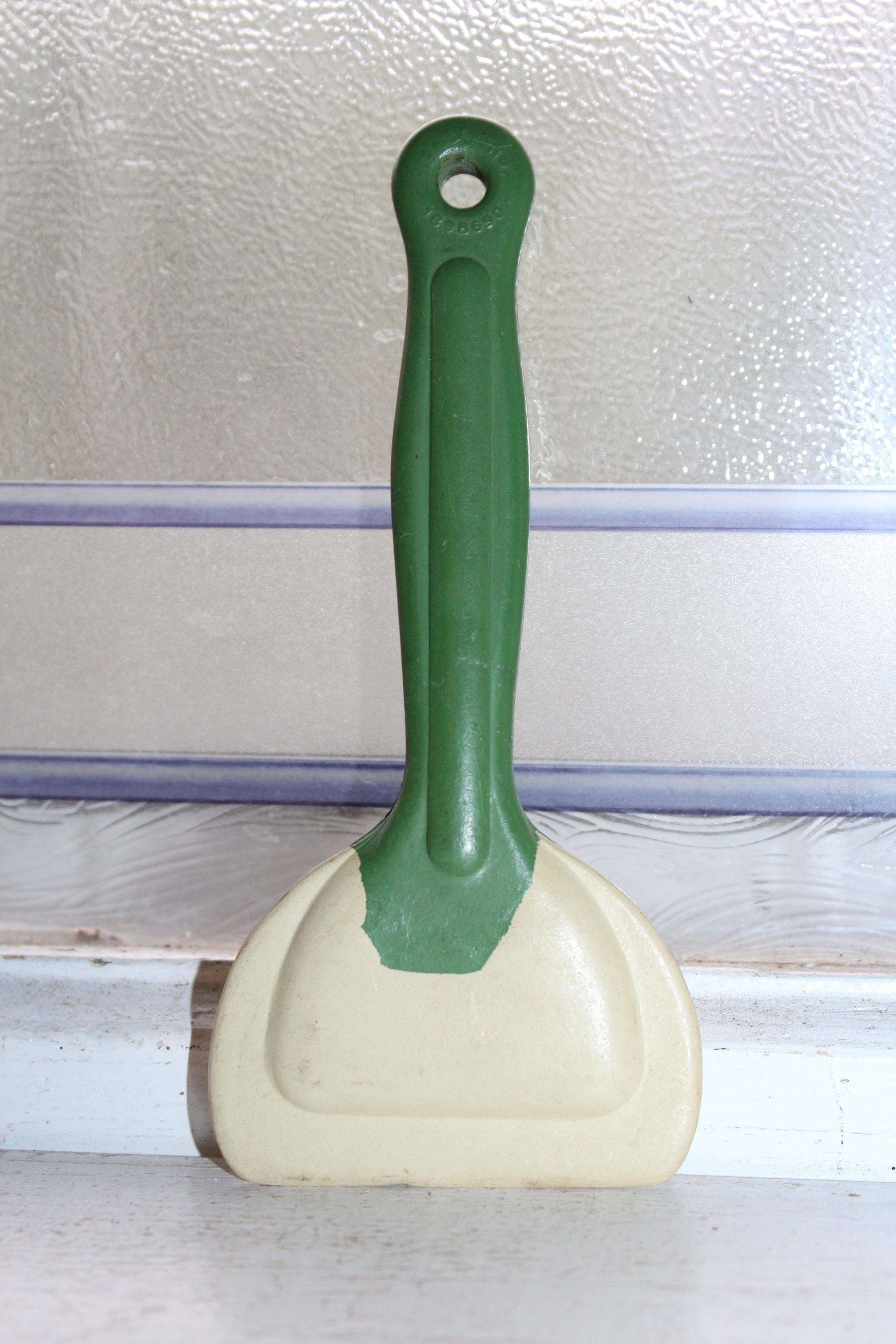 Vintage Rubber Scraper Depression Green 1930s Schacht