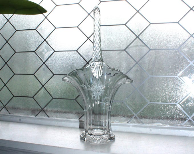 Vintage Duncan and Miller Cut Glass Brides Basket