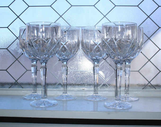 6 Waterford Marquis Brookside Wine or Water Goblets