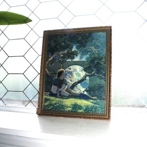 Vintage  Maxfield Parrish Print The Prince Art Deco Lithograph