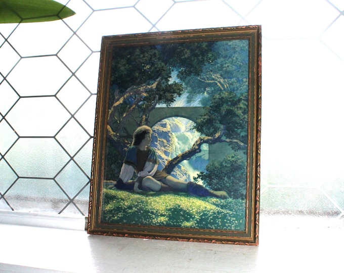 Vintage  Maxfield Parrish Print The Prince Art Deco Lithograph