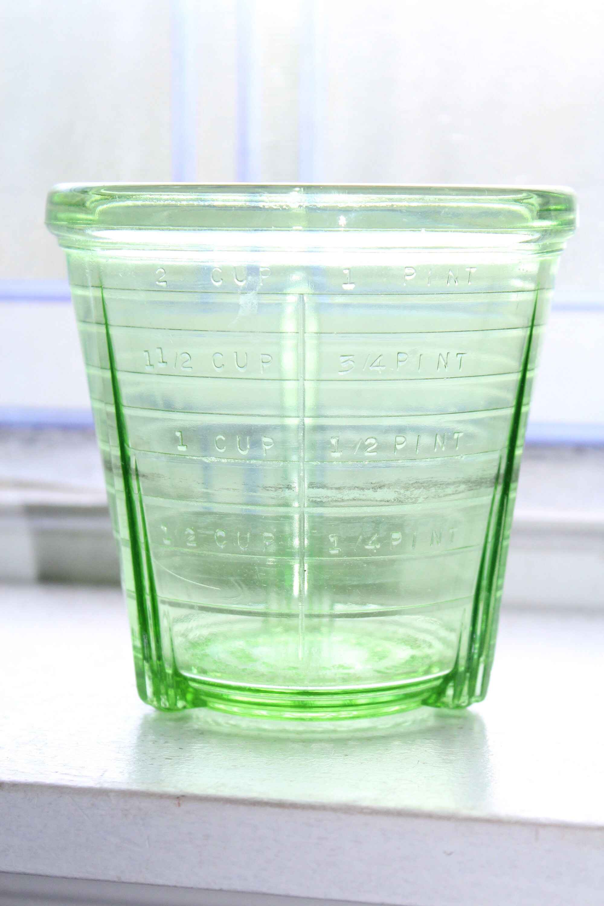Green Depression Glass Beater Jar Vidrio Products Circa 1933