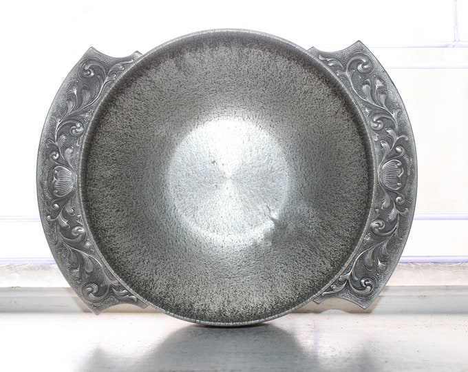 Large Vintage Eik Norwegian Pewter Bowl Tureen Herdet Tinn