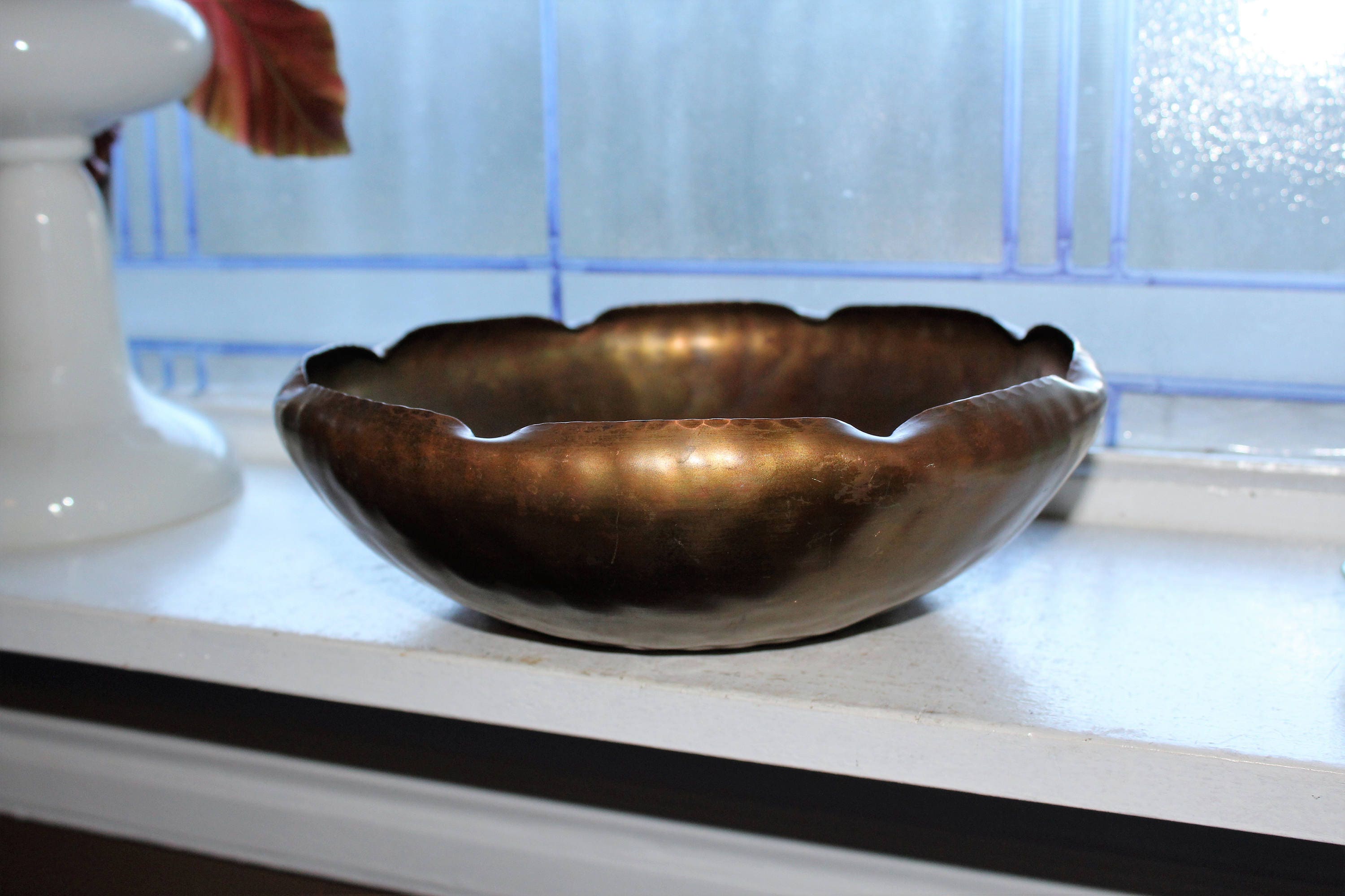 Craftsman Co. Hand Hammered Copper Bowl Vintage 1930s Mission Style