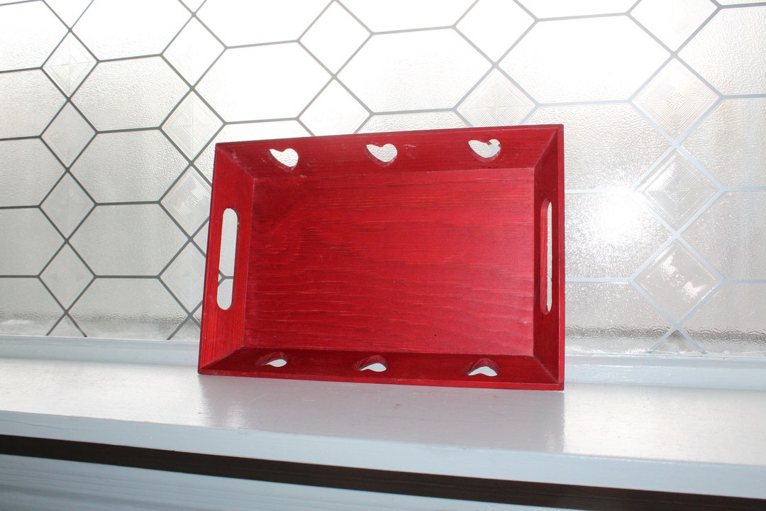 Vintage Swedish Wood Tray With Heart Cut Outs Scandinavian Folk Art Etsy