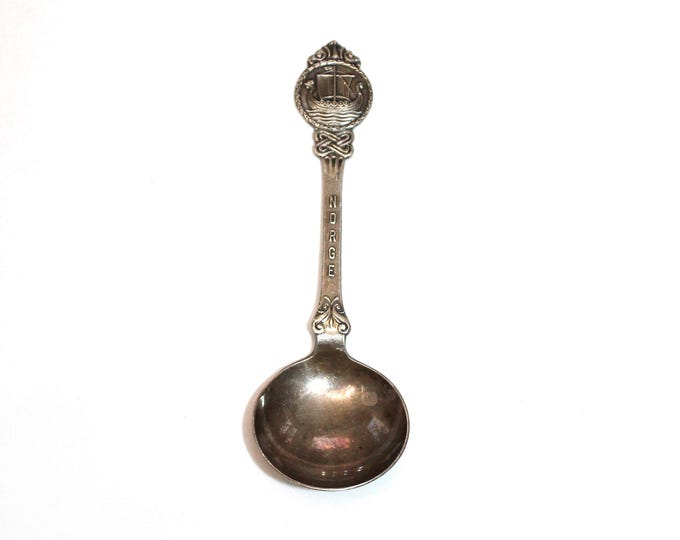 Vintage Souvenir Spoon Norge Norway with Viking Ship