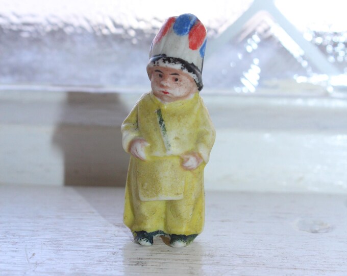 Antique Native American Indian Frozen Charlotte Penny Doll Made in Germany