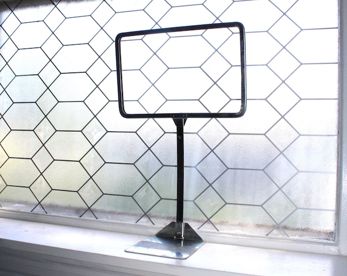 Vintage Retail Store Sign Display Holder Stand