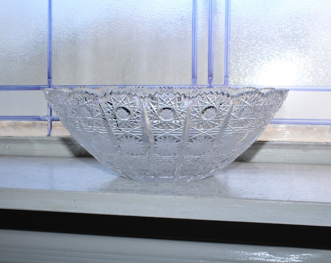 Elegant Antique American Brilliant Cut Crystal Bowl