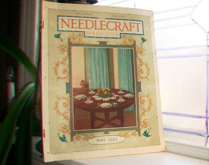 1922 Needlecraft Magazine May Issue with Large Cream Of Wheat Ad Vintage 1920s Sewing