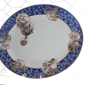 Antique George Jones & Sons Hawthorn Platter 19&quot; Transferware 1800s