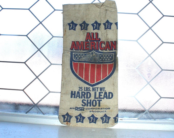 Vintage All American Hard Lead Shot Empty Bag