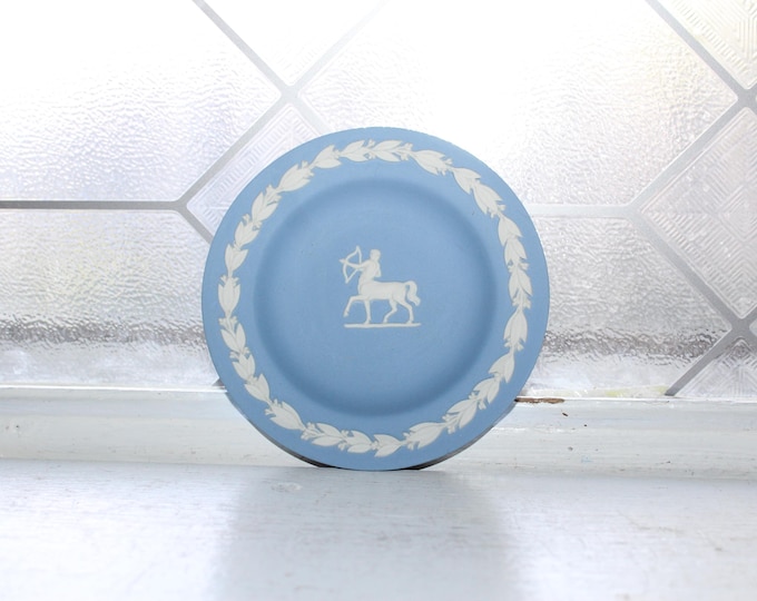 Vintage Wedgwood Jasperware Small Plate Sagittarius Zodiac Sign