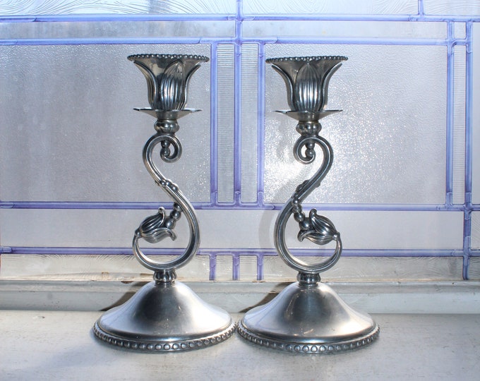 Vintage Farberware Candlestick Holders Pair