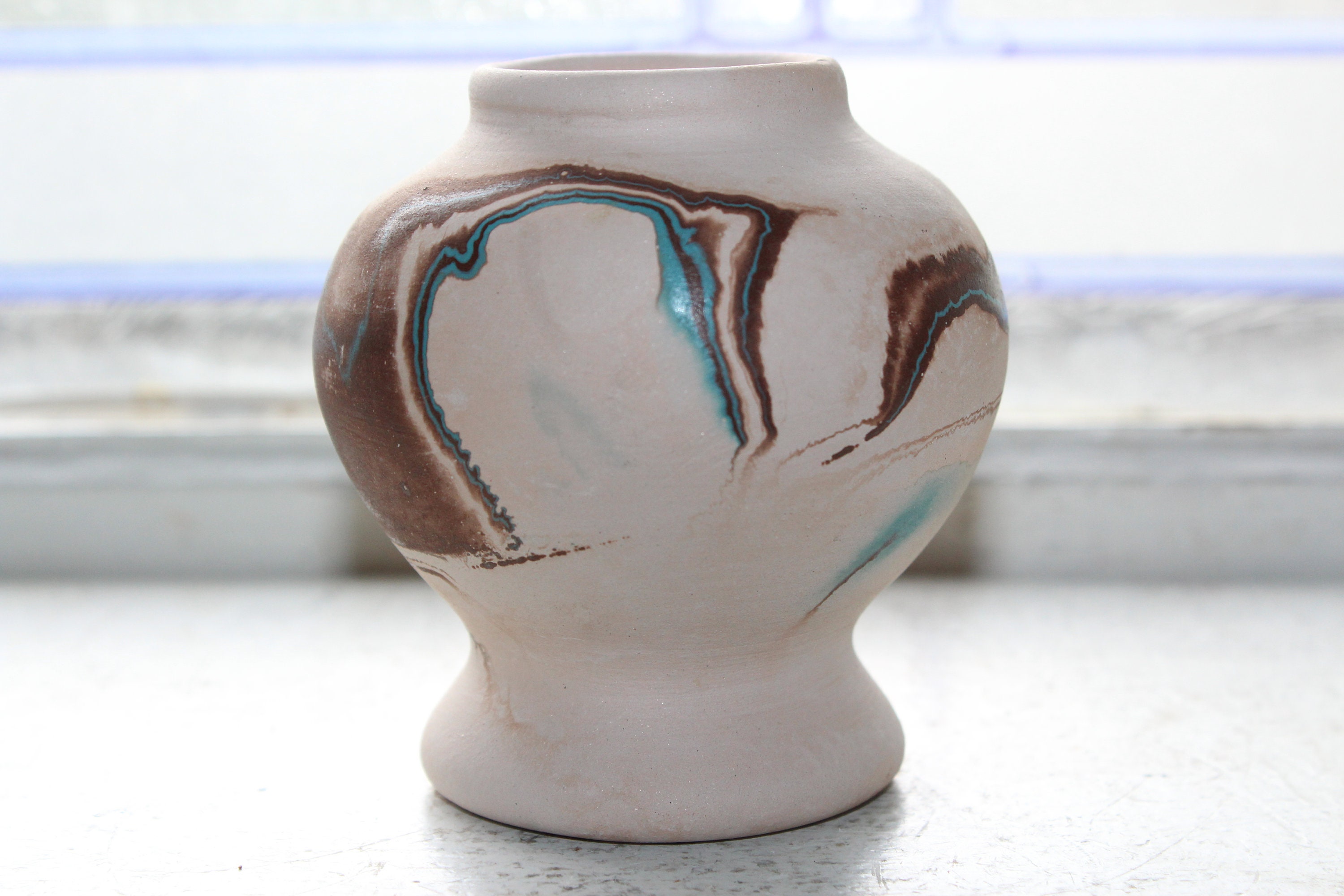 Vintage Nemadji Pottery Small Vase Southwestern Decor
