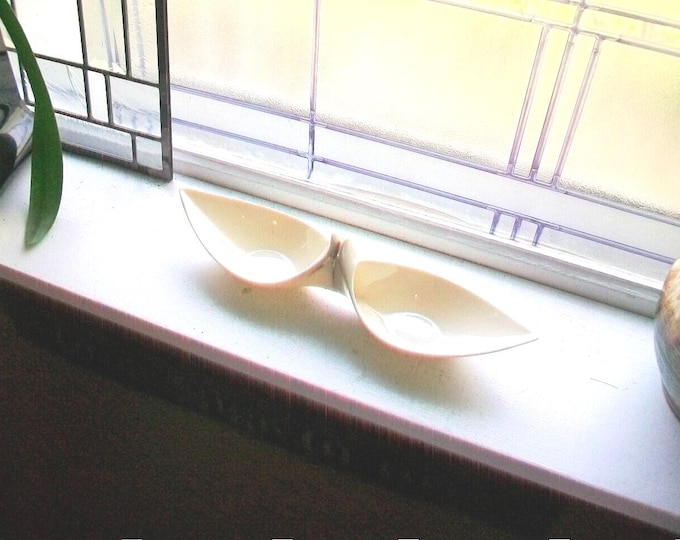 Lenox China 2 Part Divided Ivory Relish Dish Gold Trim USA Mark