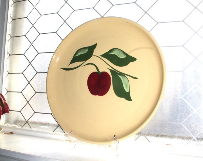 Watt Pottery Apple Platter Chop Plate 1950s
