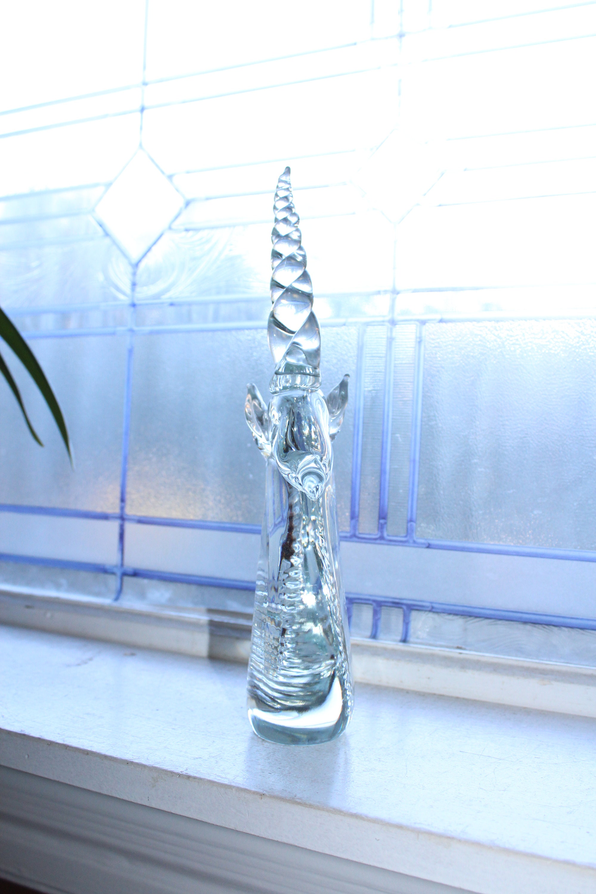 Large Unicorn Figure Handmade Ultima Crystal Art