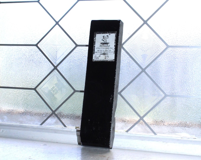 Vintage Blenko Glass Color Sample Block Paperweight Art Supply Blue SS J3