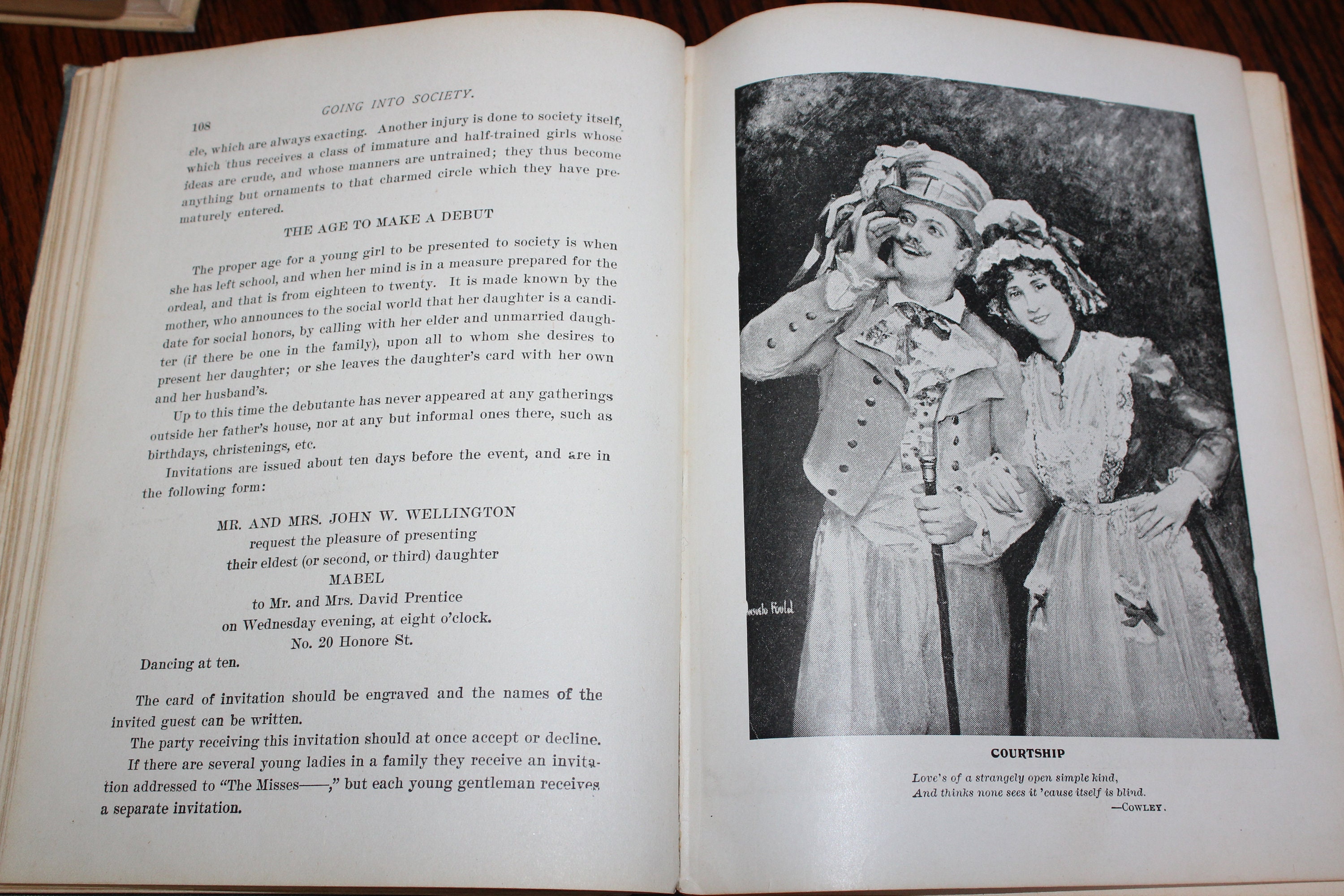 The New Century Etiquette Antique 1901 Victorian Book