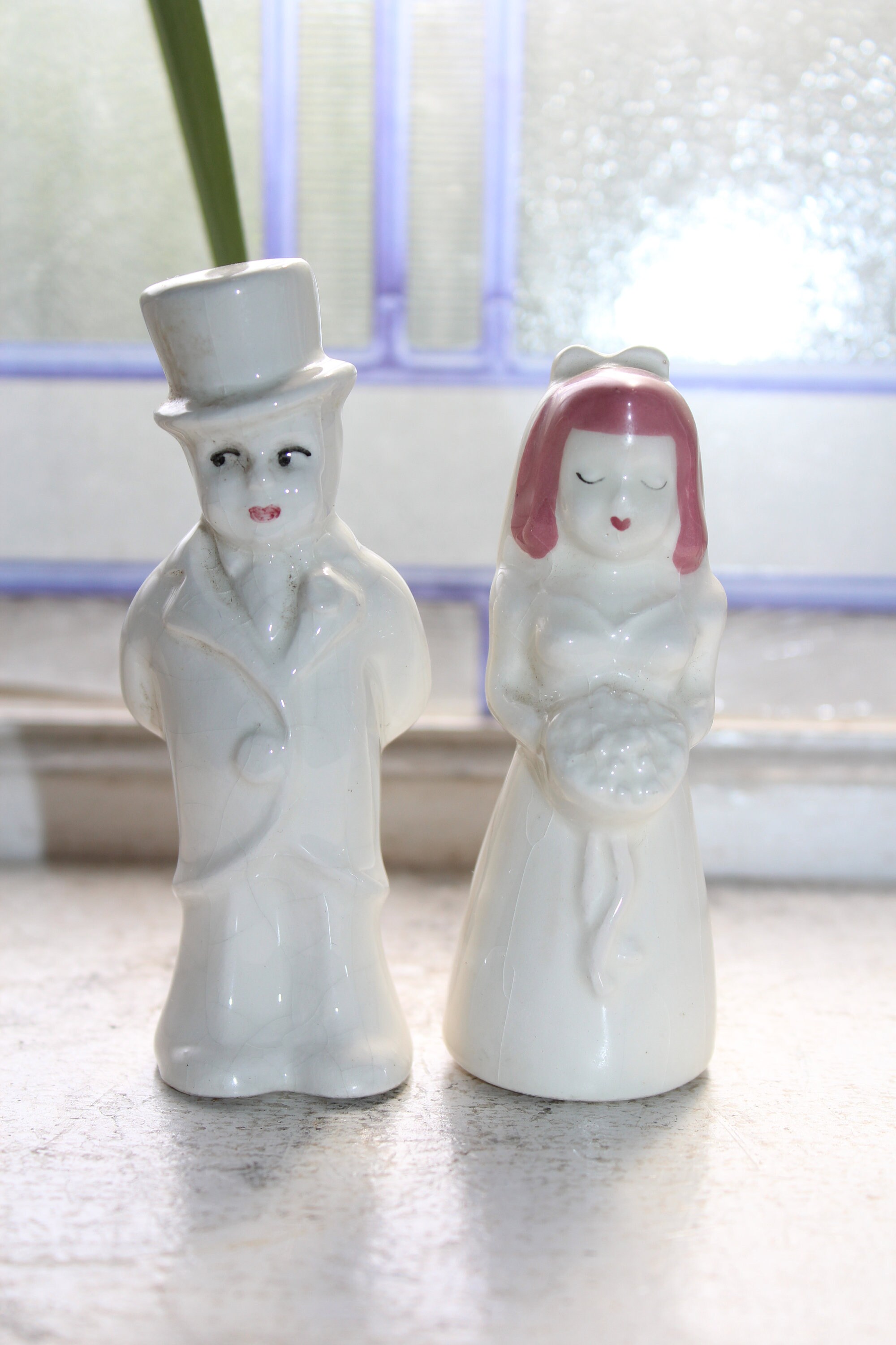 Vintage Salt and Pepper Shakers Bride and Groom
