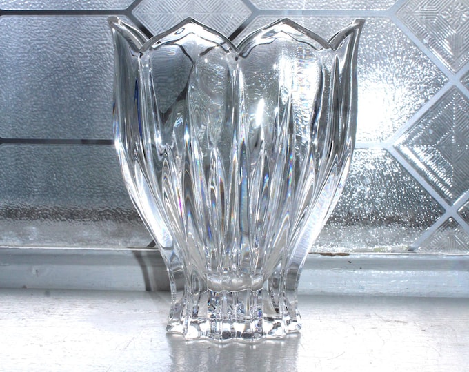 Vintage Gorham Crystal Clear Lotus Vase