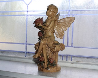 Vintage Fairy and Roses Statue Midwestern Home Products