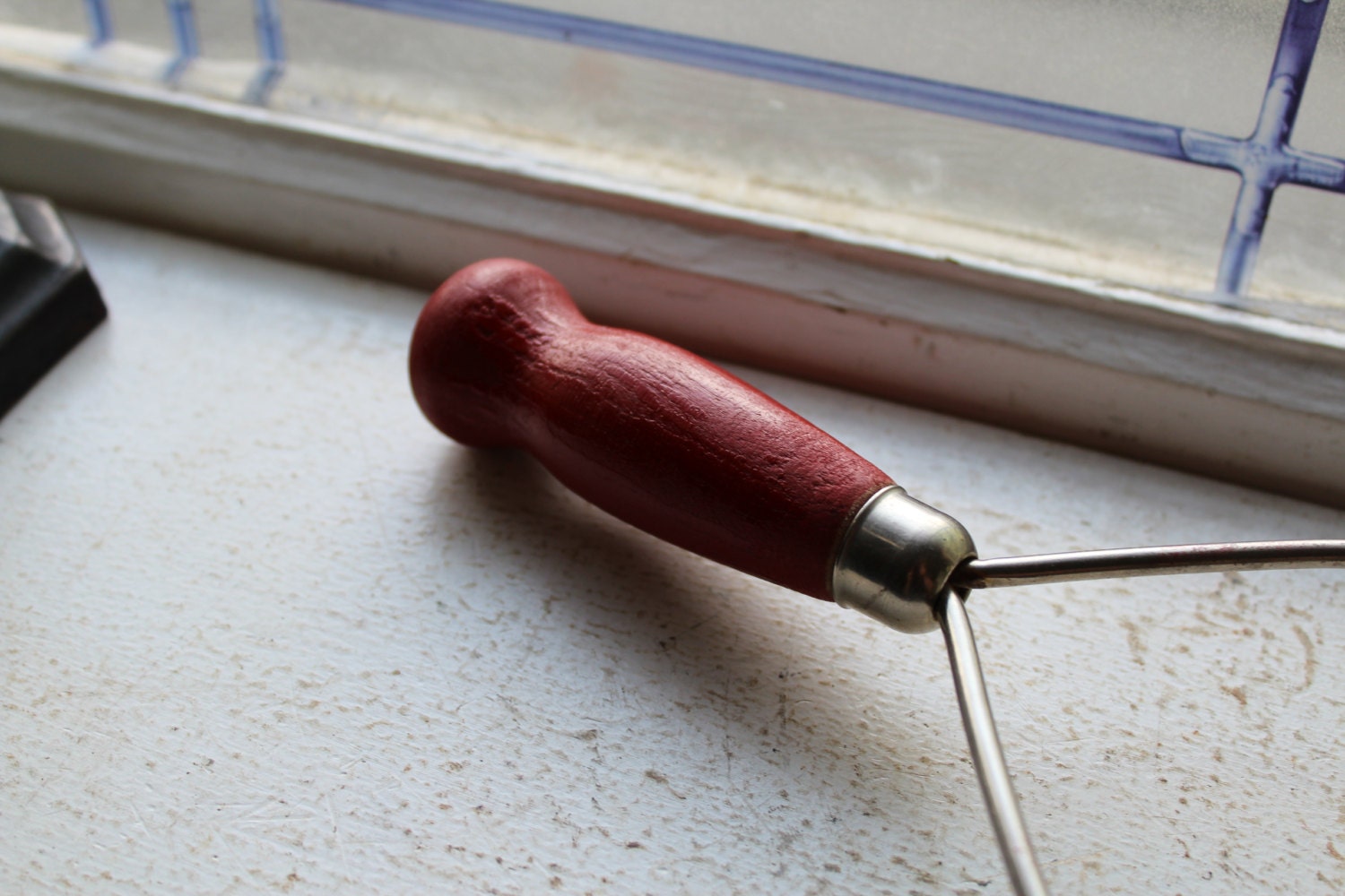 Vintage Potato Masher Red Wood Handle Farmhouse Decor