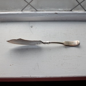Antique Rogers & Hamilton Tipped Silverplate Twisted Master Butter Knife 1886
