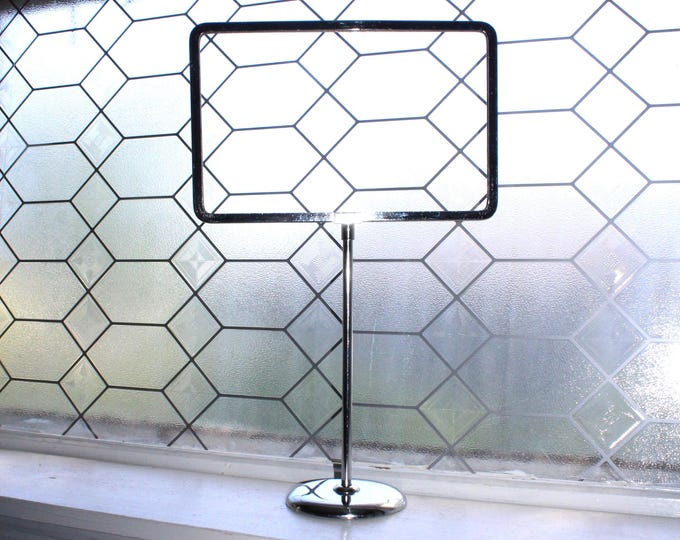 Vintage Retail Store Sign Display Holder Stand
