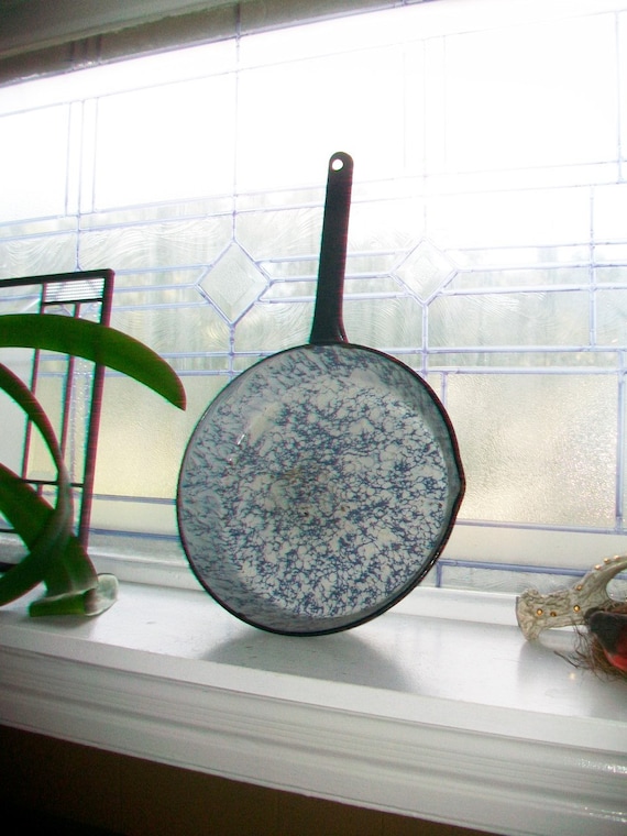 Graniteware Frying Pan Robins Egg Blue Vintage Enamelware Etsy