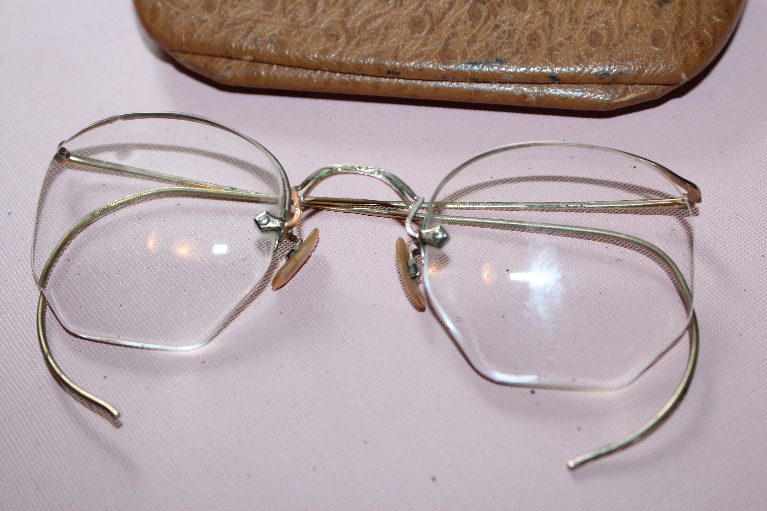 Antique Eye Glasses with Case 12 Karat Gold Filled American Optical Frames
