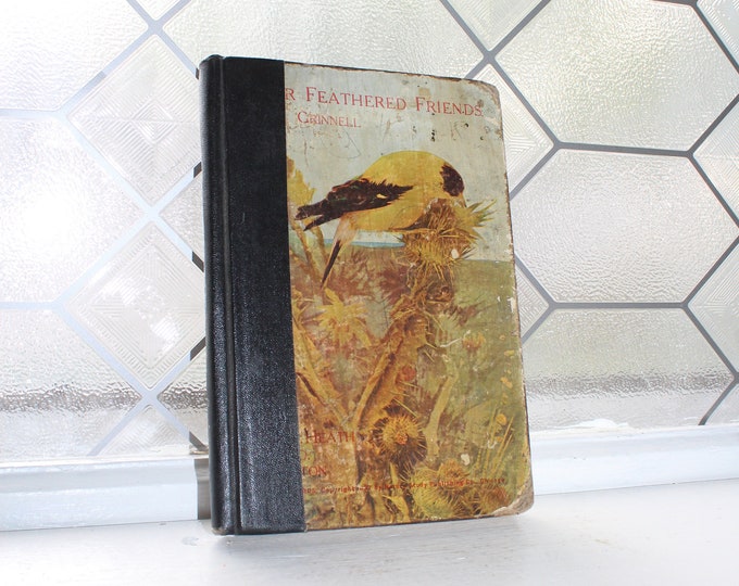 Antique 1898 Bird Book Our Feathered Friends by Elizabeth & Joseph Grinnell