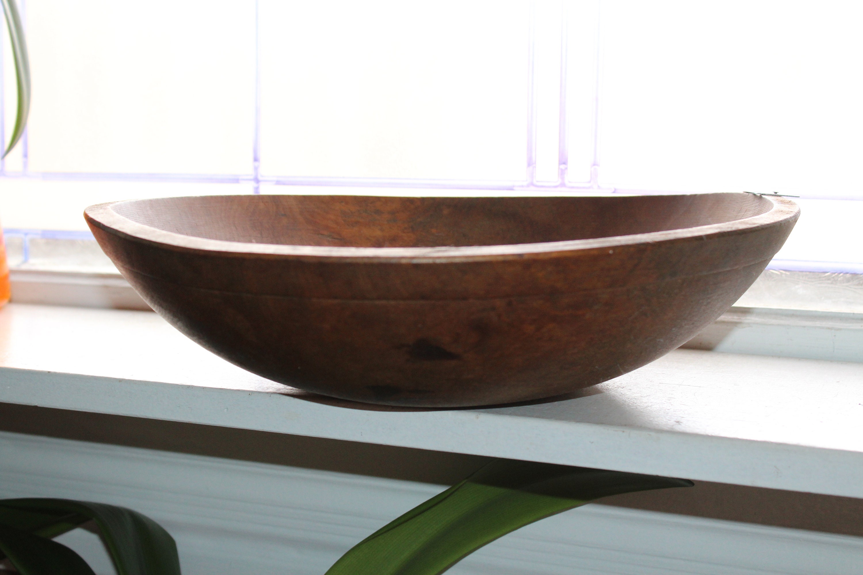 Large Wood Bowl 1800s Farmhouse Decor 13 Dough Bowl