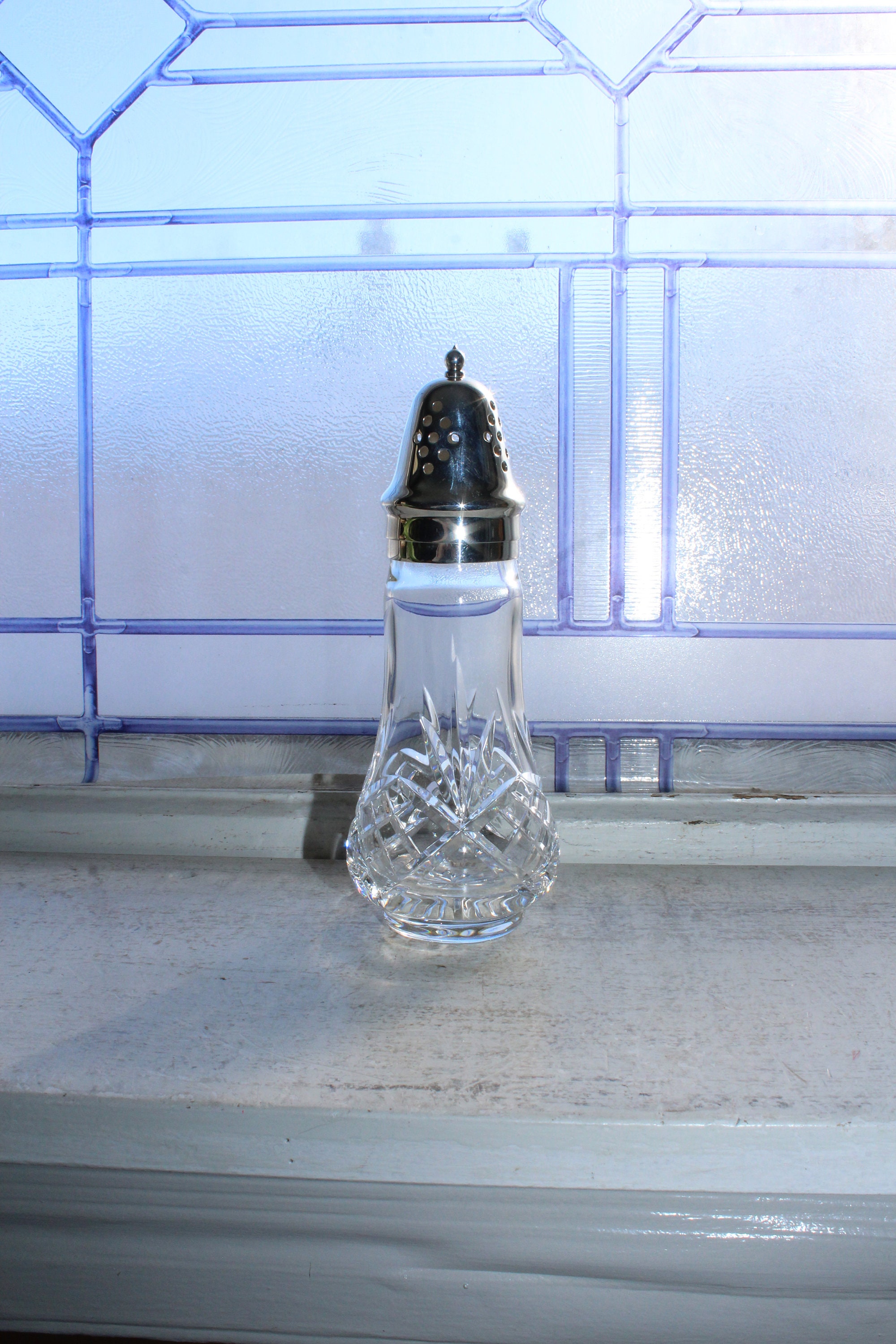 Elegant Vintage Crystal Muffineer Sugar Shaker