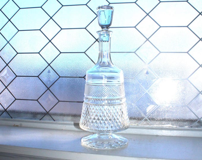 Vintage Sevres Crystal Liquor Decanter Retro French Barware