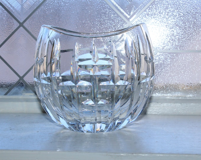 Waterford Crystal Oval Vase Vertical & Horizontal Cuts