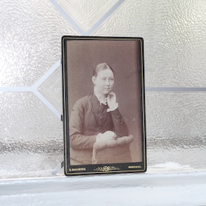 アンティーク カルテ デ ビジット CDV 写真 ビクトリア朝の女性 1800 年代