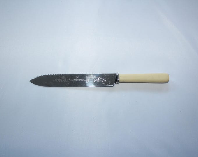 Antique Bread or Cake Knife C Johnson Sheffield England with Catalin Handle