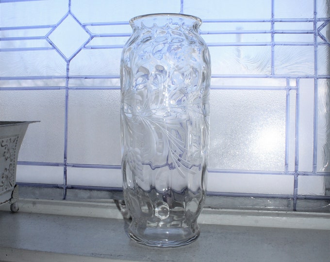 Large Vintage Elegant Cut Crystal Vase