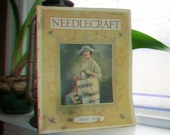 1921 Needlecraft Magazine July Issue with Great Cream Of Wheat Ad Vintage 1920s Sewing