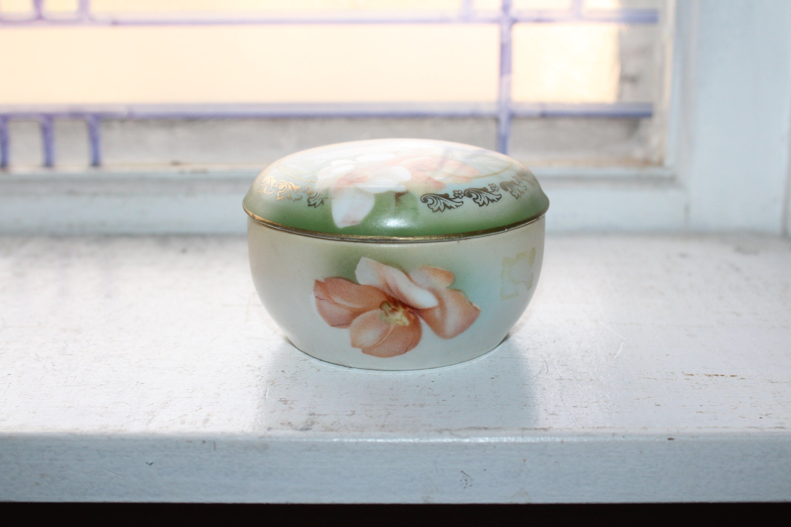 Antique Porcelain Trinket Box Made in Germany