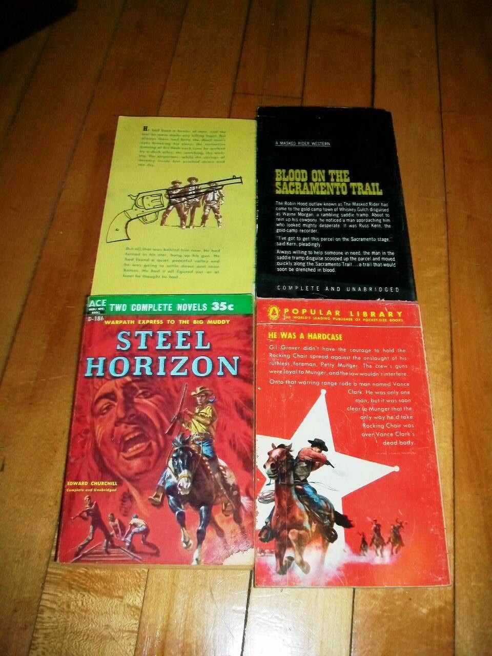 4 Vintage Western Paperbacks Collection of 1950s Books