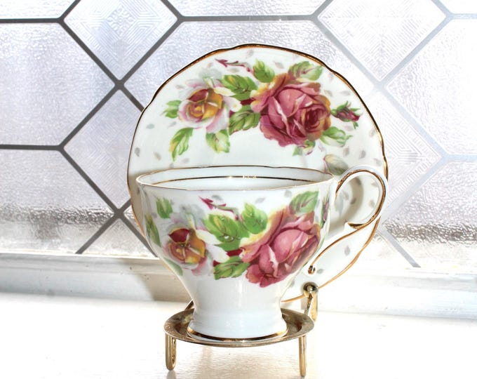 Paragon Tea Cup and Saucer Golden Emblem Fine Bone China