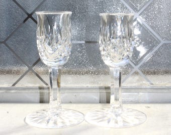 Par de candelabros antiguos de cristal Waterford Araglin