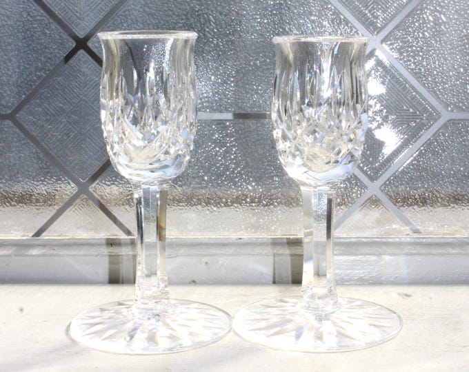 Vintage Waterford Crystal Araglin Candlestick Holder Pair